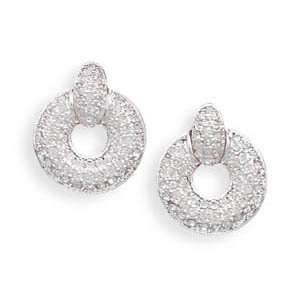  Door Knocker Style Crystal Fashion Earrings Jewelry