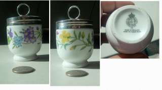 Royal Worcester Blue and Yellow Flower Egg Coddler  