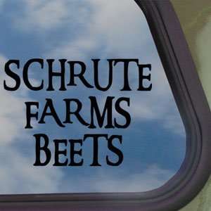  Schrute Farms Beets Black Decal Car Truck Window Sticker 