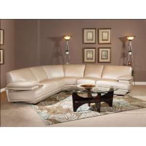  LEATHER SECTIONAL SOFA COUCH WHITE SMOKEY PEARL TOP GRAIN 