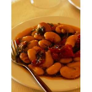 Plate of Gigantes (Giant Beans), Athens, Attica, Greece Stretched 