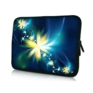  10 10.2 Netbook / Laptop Sleeve blue and yellow flowers 