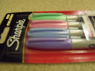 SHARPIE Pens Permanent Markers Pastel Sharpies 4 Fine  