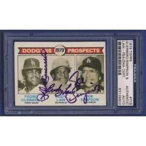 1979 Topps GUERRERO/SIMPSON/LAW 719 Signed Card PSA/DNA  