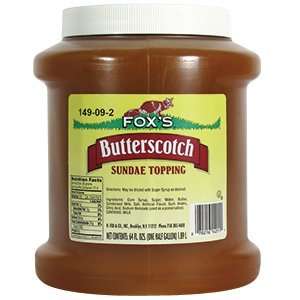 Foxs Butterscotch Ice Cream Topping   6   1/2 Gallon Containers / CS 