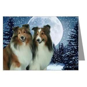  Winter Shelties Cards Pk of 10 Pets Greeting Cards Pk of 