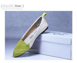 X51001 Lady Real Leather and PU Closed Toe Flats Pointed Animal 