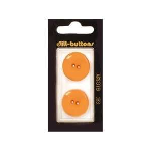  Dill Buttons 23mm 2 Hole Orange 2 pc (6 Pack) Health 