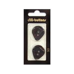  Dill Buttons 25mm 2 Hole Black 2 pc (6 Pack) Health 
