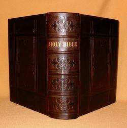 1872 Hardings Royal Ed. HOLY BIBLE Leather ENGRs Folio  