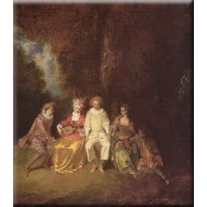   14x16 Streched Canvas Art by Watteau, Jean Antoine