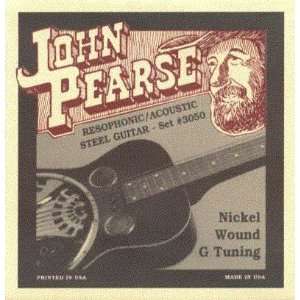 John Pearse Resophonic Guitar Nickel G Tuning Uncle Josh, .018   .059 
