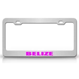  BELIZE Country Steel Auto License Plate Frame Tag Holder 