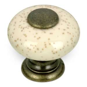 Country style expression   ceramic 1 diameter button knob in oatmeal