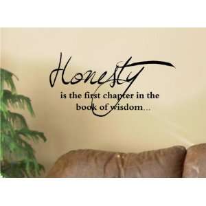  Honesty is the first chapter in the book of wisdom 
