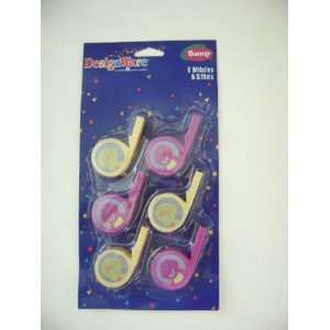  BARNEY BIRTHDAY PARTY TREATS WHISTLES (PACK OF 6): Toys 