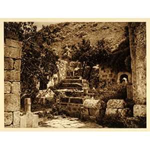  1925 Muslim Cemetery Nablus West Bank Photogravure 
