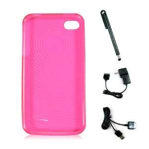 Case for New Apple iPhone 4S and iPhone 4th Generation + Wall Charger 