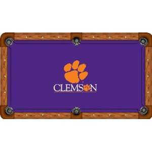  Clemson Pool Table Felt   Professional 8ft   Clemson Paw 