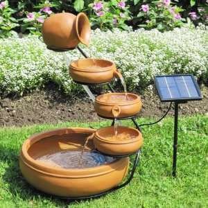  Koolscapes 5 Tier Cascading Fountain with solar powered 