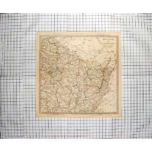   WALKER ANTIQUE MAP 1830 FRANCE PARIS CHATILLON SEMUR
