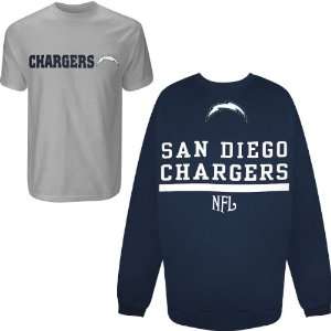 NFL San Diego Chargers Big & Tall Crew Fleece & T Shirt 