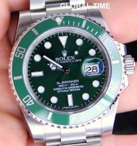   116610V Steel Green Ceramic Submariner Scrambled Serial 2011  