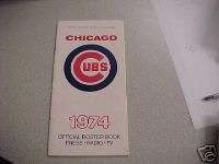 1974 CHICAGO CUBS MEDIA GUIDE  