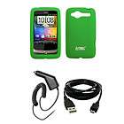 for Alltel HTC Wildfire CDMA Green Case+CLA+USB