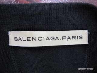Balenciaga Black Long Sleeve Scoop Neck Sweater M  