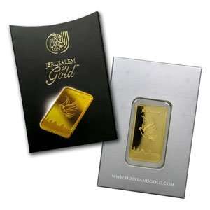    1/2 oz Holy Land Mint Dove of Peace Gold Bar (In Assay) Beauty
