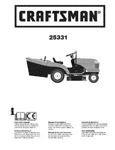 Craftsman Lawn Tractor Operators Manual 917.253310  
