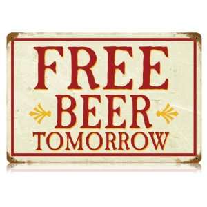  Free Beer Vintaged Metal Sign