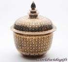 Thai Benjarong Porcelain Pottery Bowl Crockery Jar Art