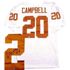  Campbell Texas Longhorns Autograped Custom Authentic Jersey with 77 