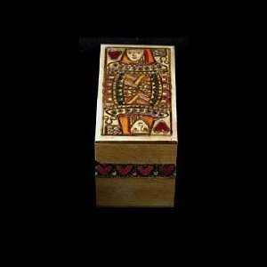  Queen of Hearts Poker Card Holder Box