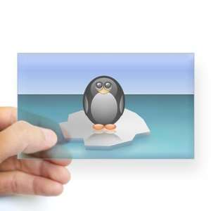    Sticker Clear (Rectangle) Cute Baby Penguin: Everything Else