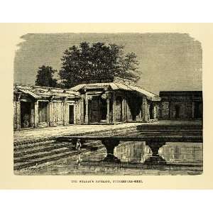  Sikri Fatehpur India Ruins Art   Original Wood Engraving Home