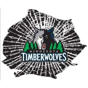   Timberwolves Shattered Mini Cutz Window Decal