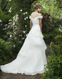 2012 New White Sation Wedding Dress Bridal Gown Deb Proms Party Ball 