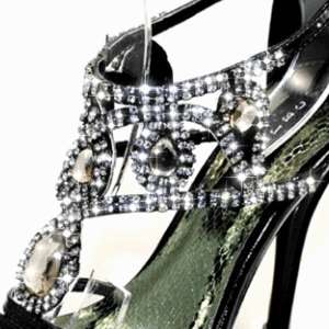 Elegant Evening Bridal Dress T Rhinestone Strappy Shoes  