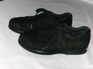 SAS Free time Black Nubuck Leather Womens Shoes 9 WW GC  