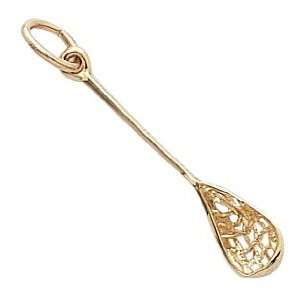  Rembrandt Charms Lacrosse Charm, 10K Yellow Gold Jewelry