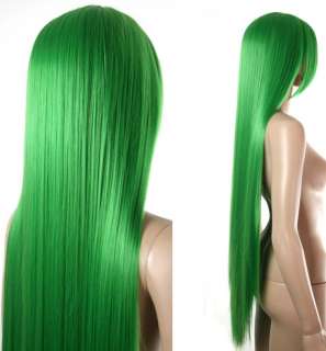 Kotiya Sanae Cosplay Long green Straight Wig A08 40  