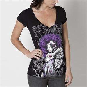  Metal Mulisha Womens Heaven Sent T Shirt   X Small/Black 