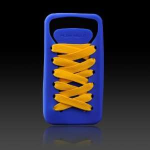  Blue with Yellow Laces Flexa Silicone Shoe case cover 