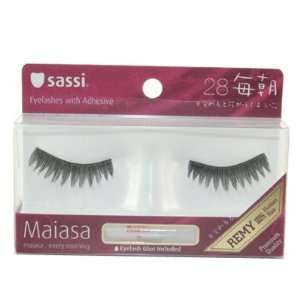  Sassi False Eyelashes 100% Human Hair, Free Glue #28 