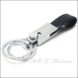 Sales Male Zinc Leather Waist Hanging Key Chain 2 Ring  