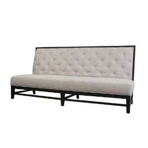  Sofa with Button Tufted Design in Light Gray Finish: Home 