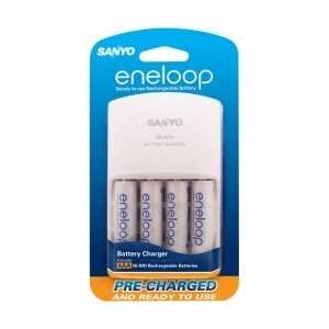  Eneloop 4 Position Charger With 4 Pre Charged Rec 